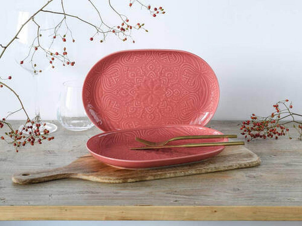 Servierplatten-set 21631 Orient Mandala - Dunkelrosa, Trend, Keramik - Creatable