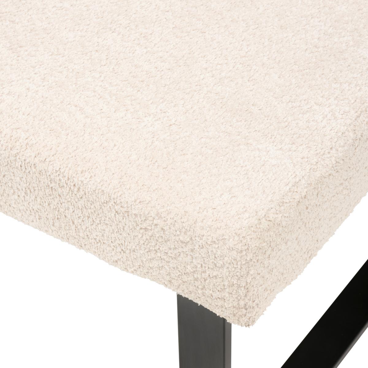 Eckbank Kea Beige, S: 190x150 Cm - Beige/Schwarz, KONVENTIONELL, Textil/Metall (190/150cm) - MID.YOU