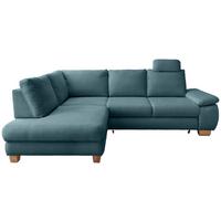 Eckschlafsofa Positano. Petrol S: 206x261 Cm - Wildeiche/Petrol, MODERN, Textil (206/261cm) - Livetastic