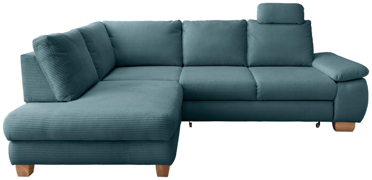 Eckschlafsofa Positano. Petrol S: 206x261 Cm - Wildeiche/Petrol, MODERN, Textil (206/261cm) - Livetastic