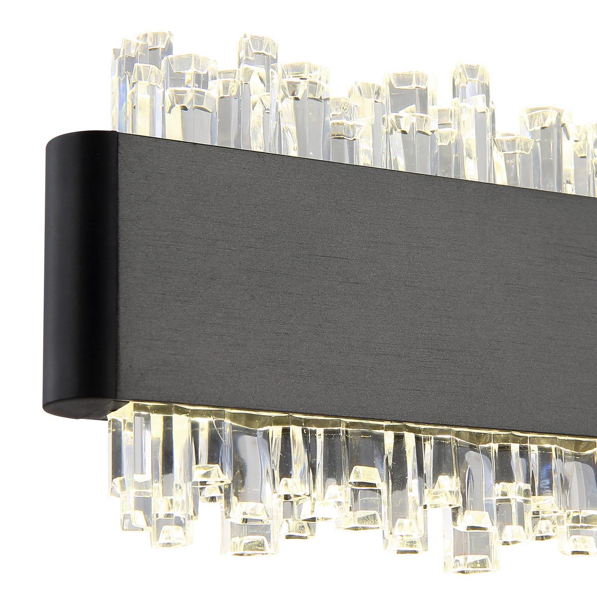 LED-Wandleuchte 4000k, 8w - Klar/Schwarz, Design, Kunststoff/Metall (120/8/4cm) - Globo