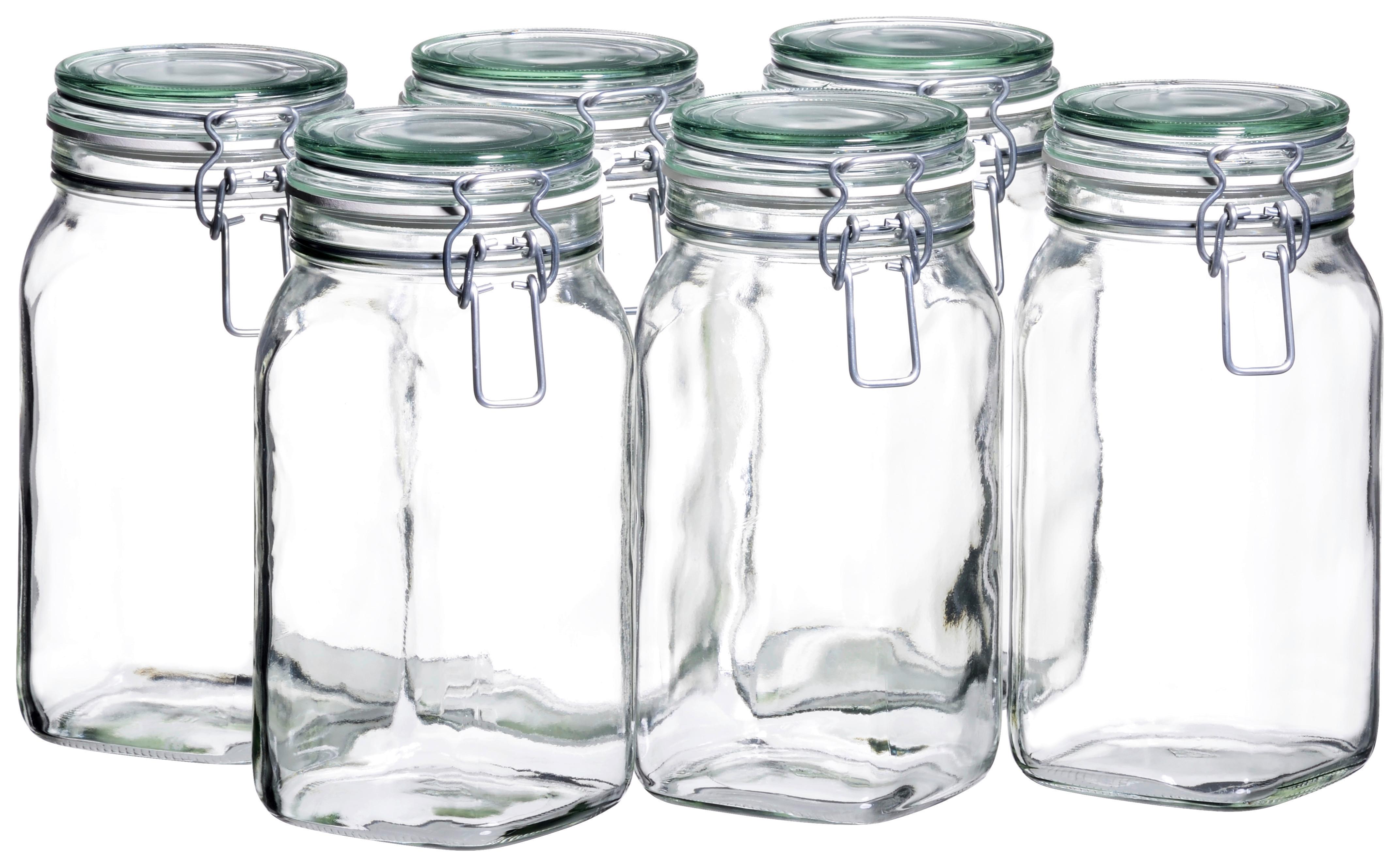 Einmachgläser 6er-Set Gothika je.1,45 Liter, auslaufsicher - Transparent, Basics, Glas (1450ml) - Mäser