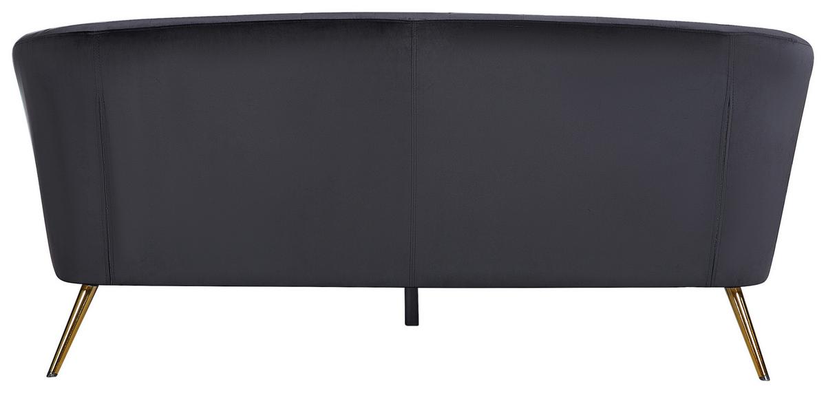 Kétüléses Kanapé Lita - fekete, Modern, textil/fém (150/78/83cm) - Ti'me