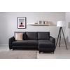 Ecksofa Moli, Schwarz S: 236x148 cm - Schwarz, Design, Textil (236/148cm) - MID.YOU