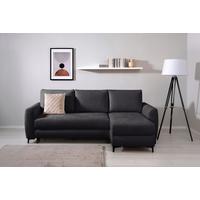 Ecksofa Moli, Schwarz S: 236x148 cm - Schwarz, Design, Textil (236/148cm) - MID.YOU