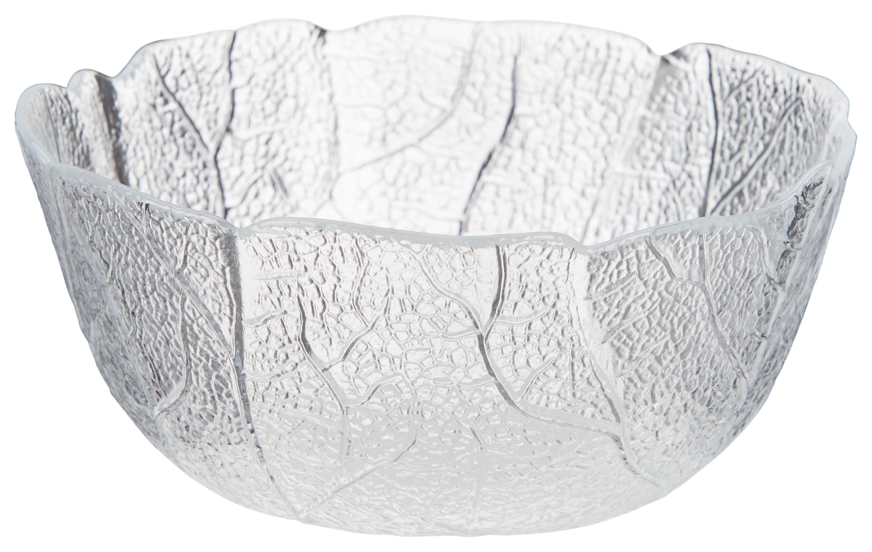 Tál Levél Mintás - átlátszó, Basics, Üveg (12/5,4cm)