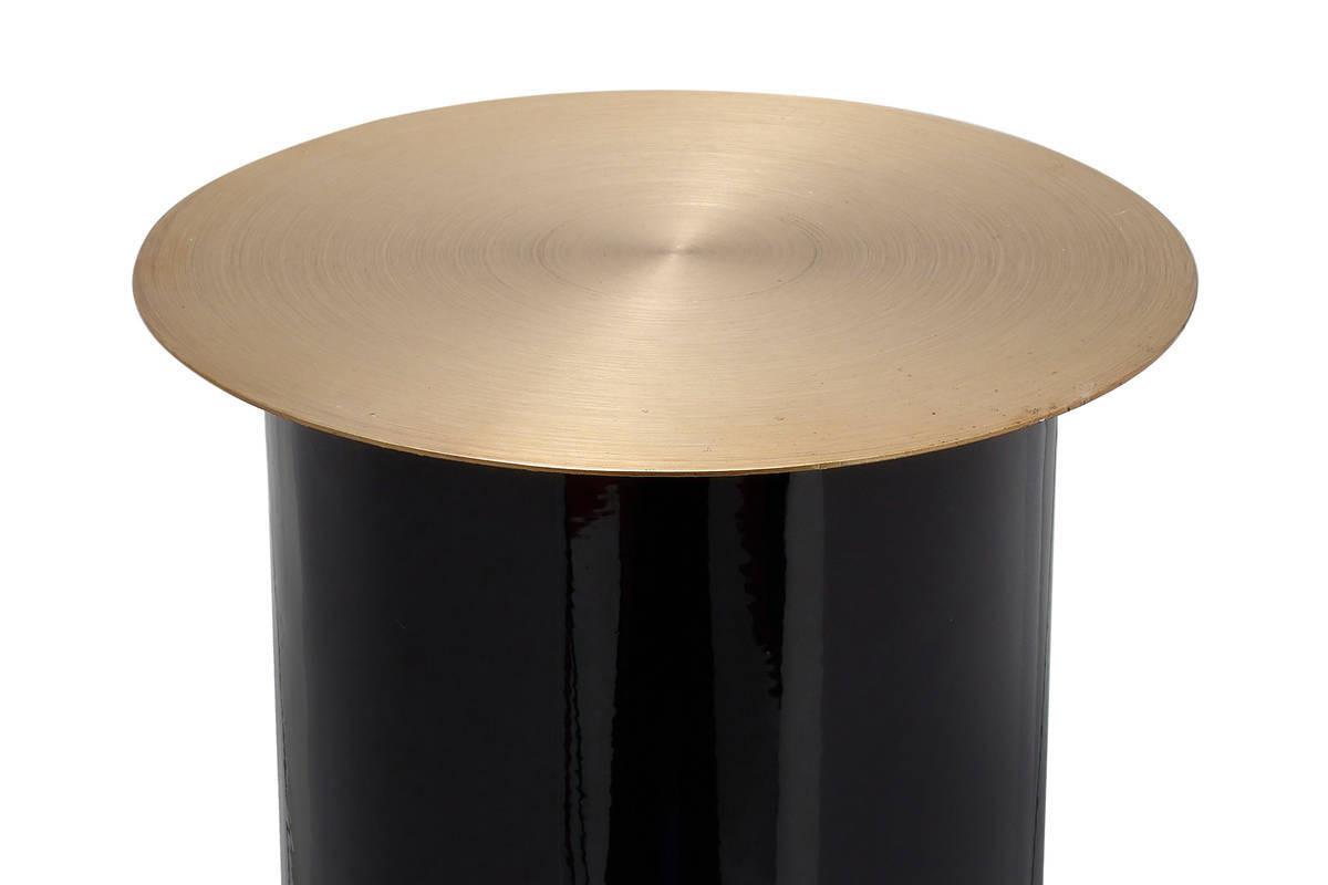 Kerzenständer Art Deco Eisen Schwarz/Goldfarben für Boden - Goldfarben/Schwarz, Trend, Metall (20/40/20cm) - Kayoom