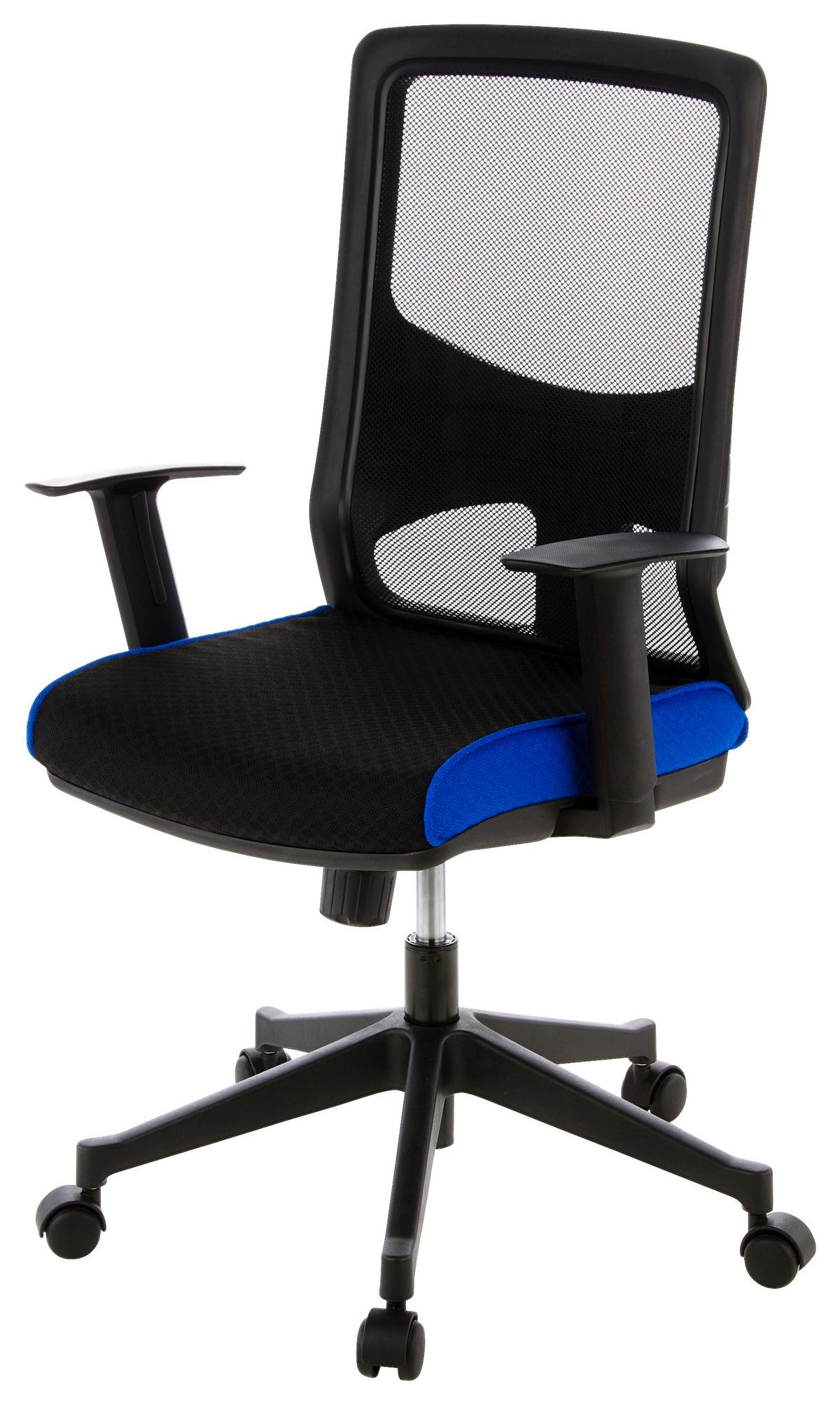 Drehstuhl Lavita Blau/Schwarz - Blau/Schwarz, MODERN, Kunststoff/Textil (57/113/44cm) - MID.YOU