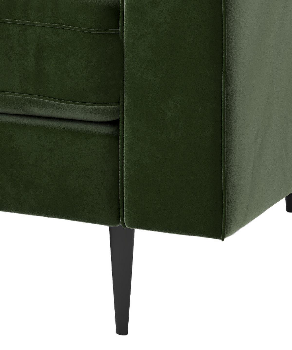 Ecksofa Scott - Edelstahlfarben/Olivgrün, Design, Textil (259/205cm) - Livetastic