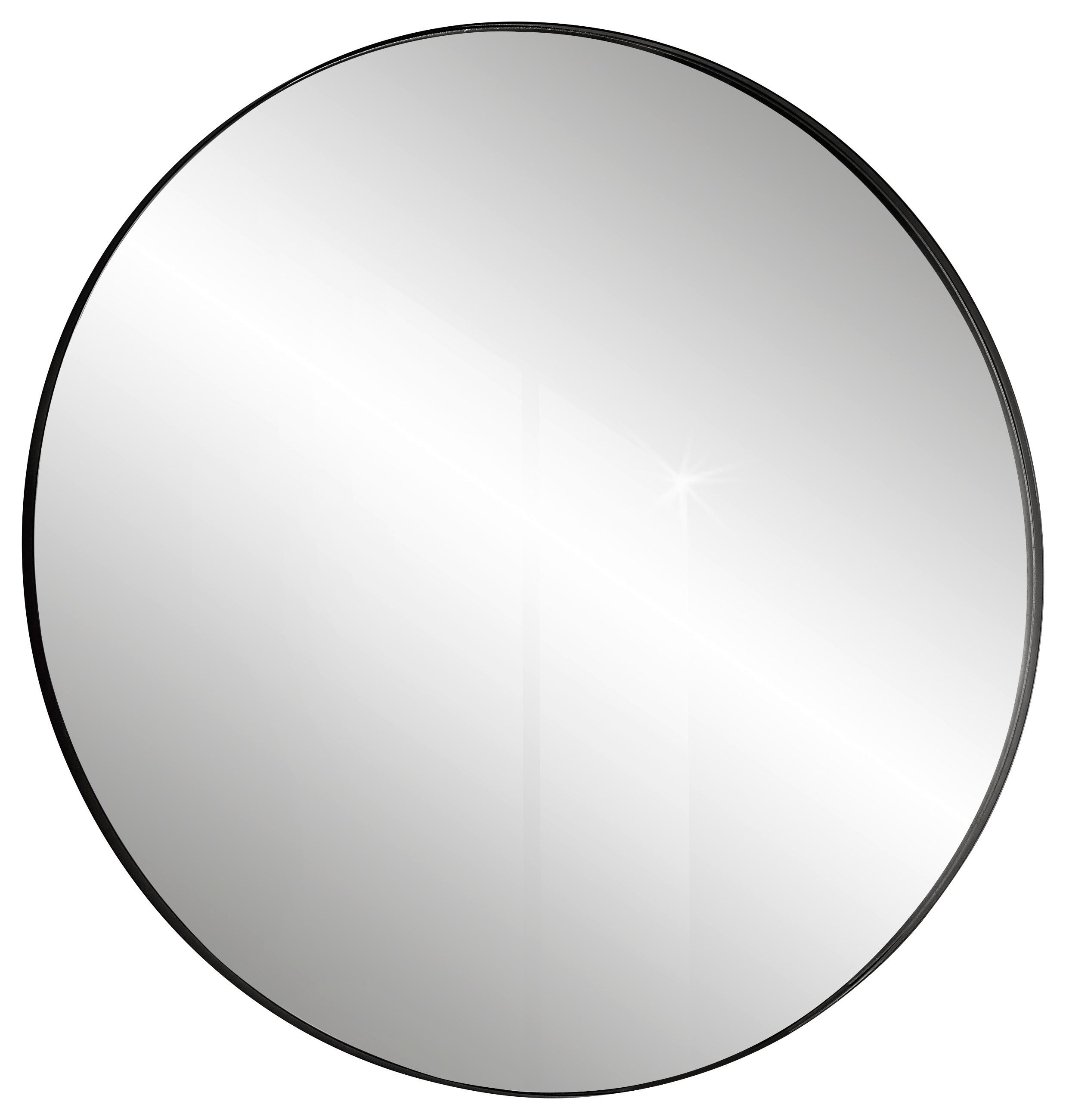 Nástenné Zrkadlo Britta - čierna, Moderný, kov/sklo (80cm) - Modern Living