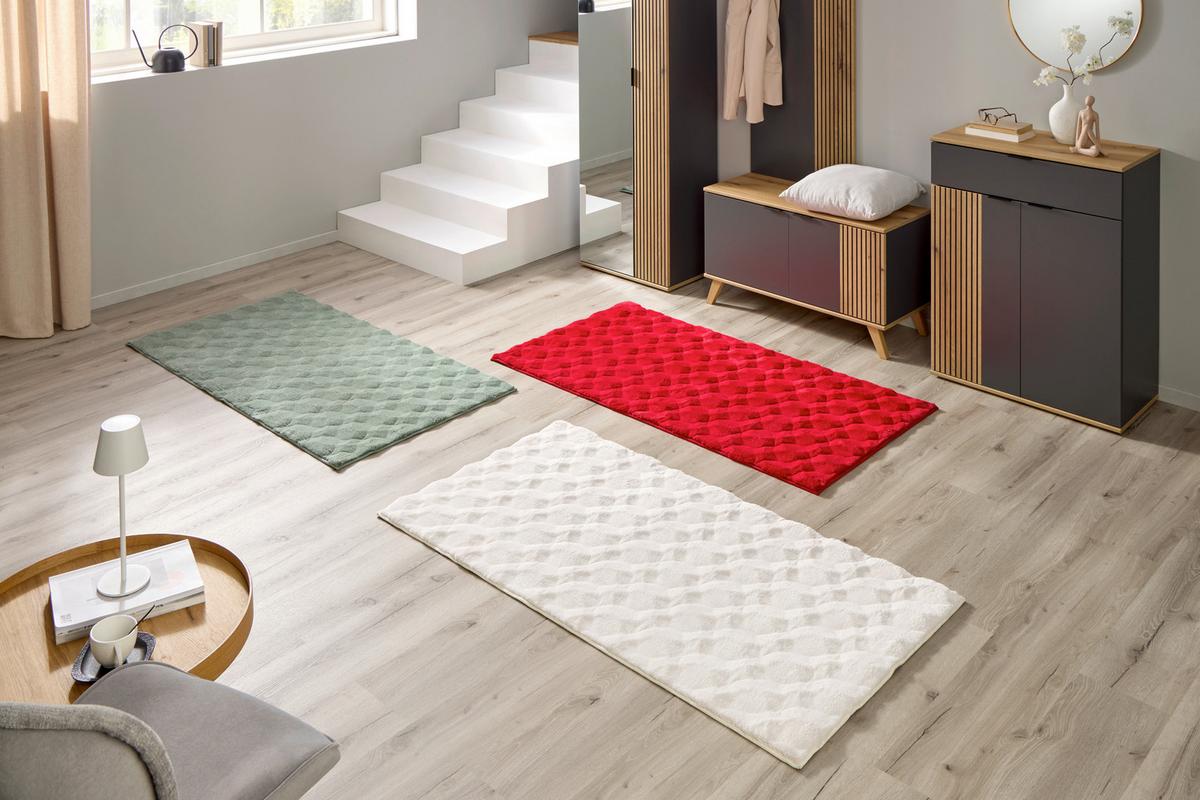TEPPICH Rot, 100% Polyester - Rot, MODERN, Textil (80/150cm) - Luca Bessoni