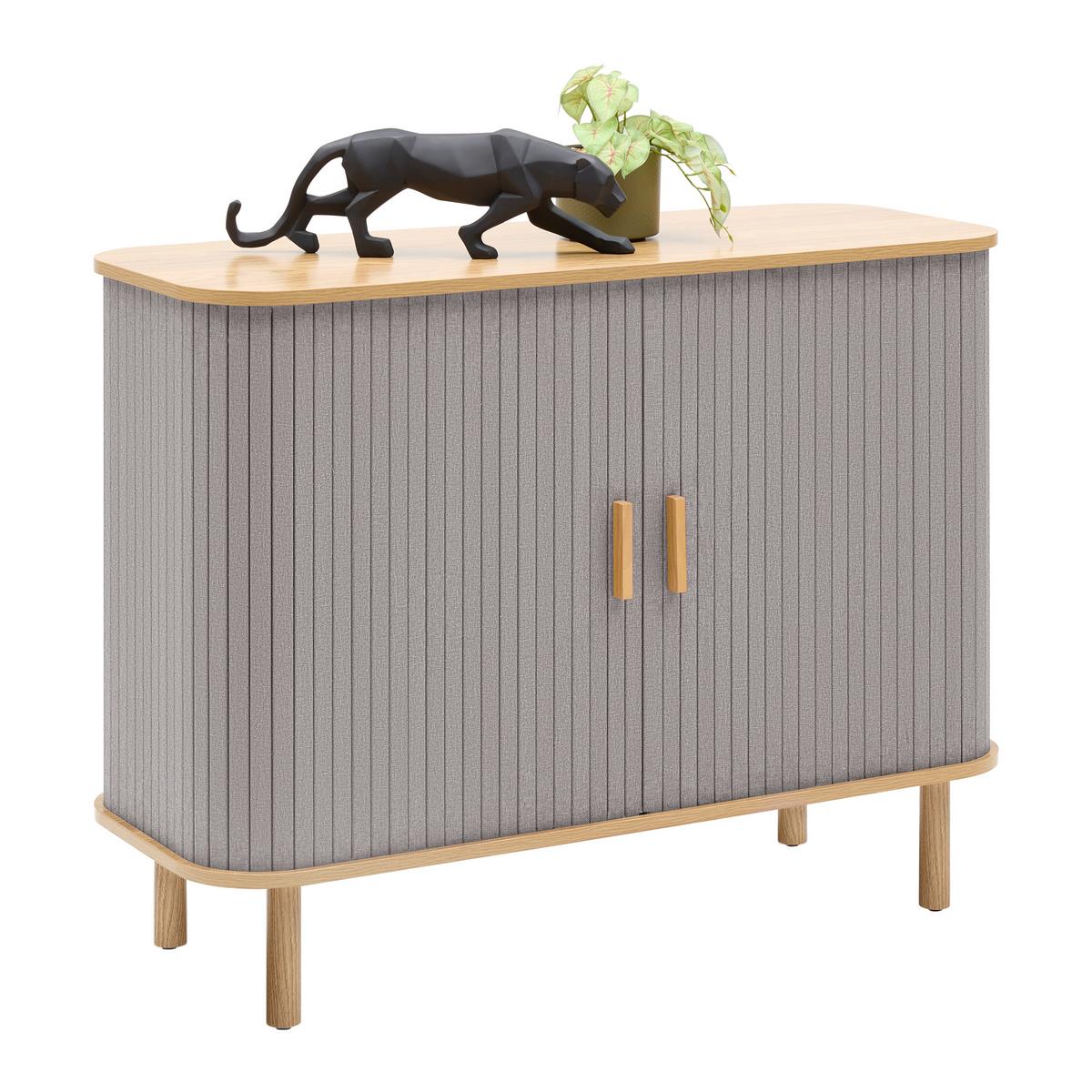 KOMODA ARVID -EXKLUSIV- - sivá/prírodná farba, Modern, drevo/kompozitné drevo (100/75/40cm) - Mömax