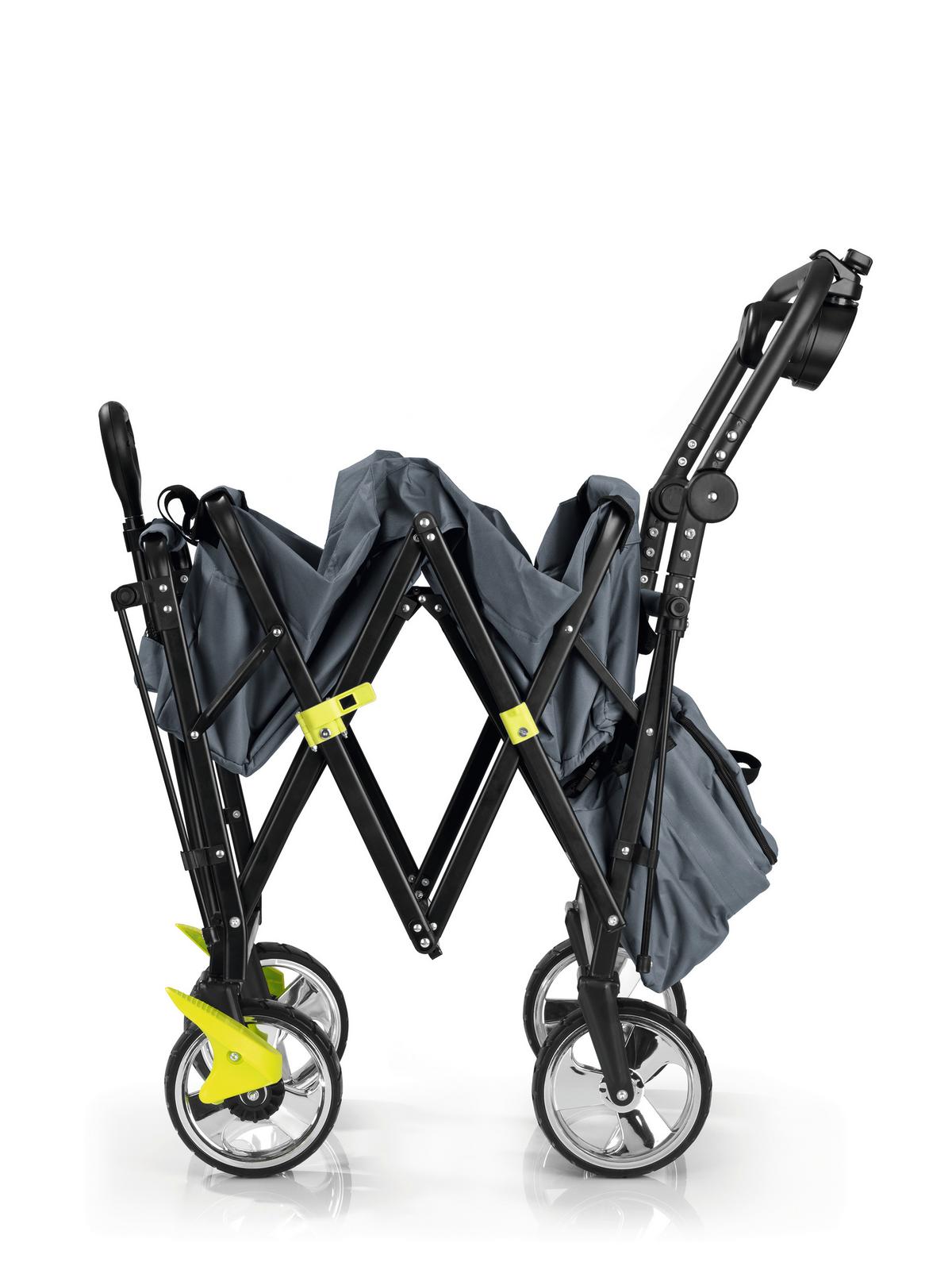 Bollerwagen Hoberg Grau Max. 80 Kg Faltbar, Feststellbremse - Grau, Basics, Kunststoff/Textil (139/54/103cm)