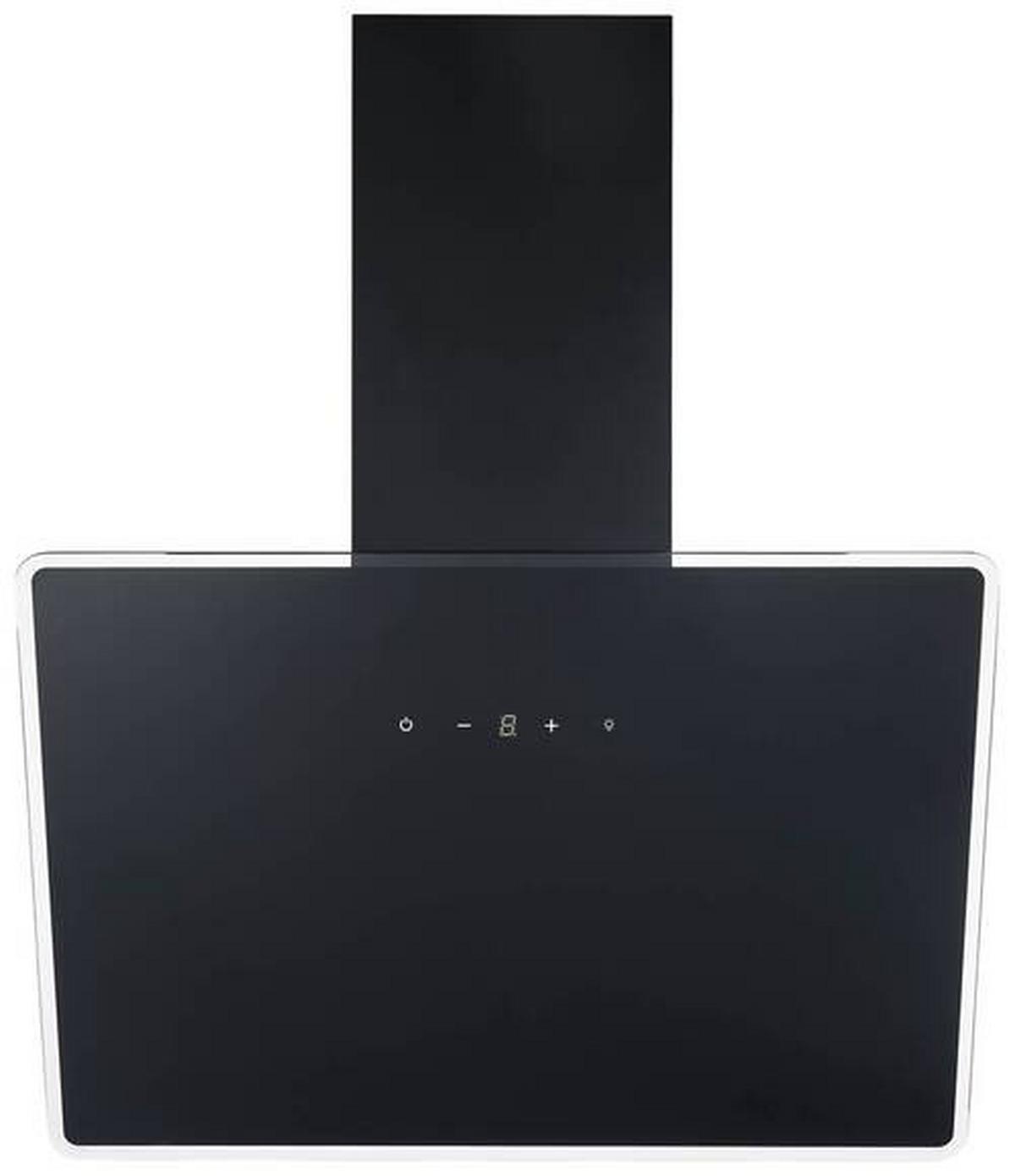 Dunstabzugshaube Respekta BxH 59,5x74,8-109 cm - Schwarz, Trend, Glas/Metall (59,5/74,8–109,5/38,5cm) - Respekta