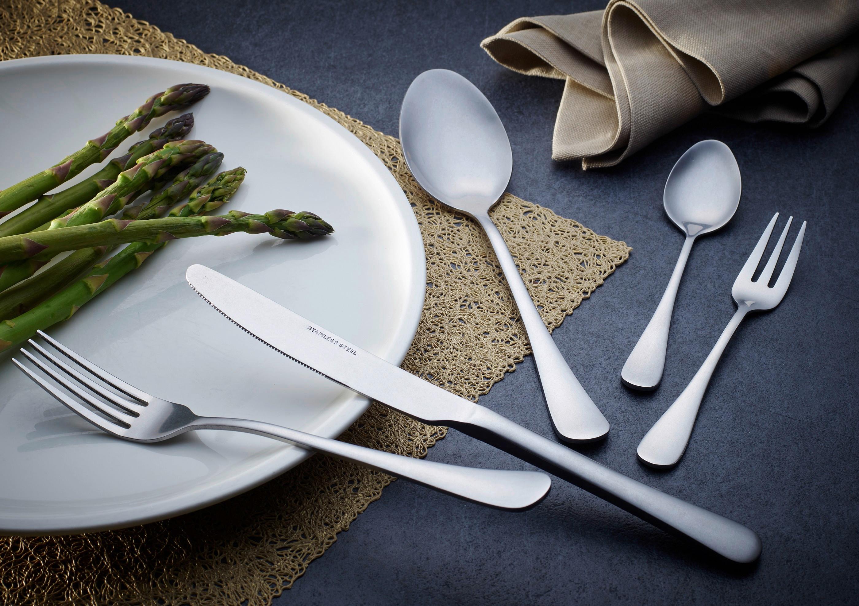 Besteckset 30-Teilig für 6 Personen - Silberfarben, Basics, Metall - Echtwerk