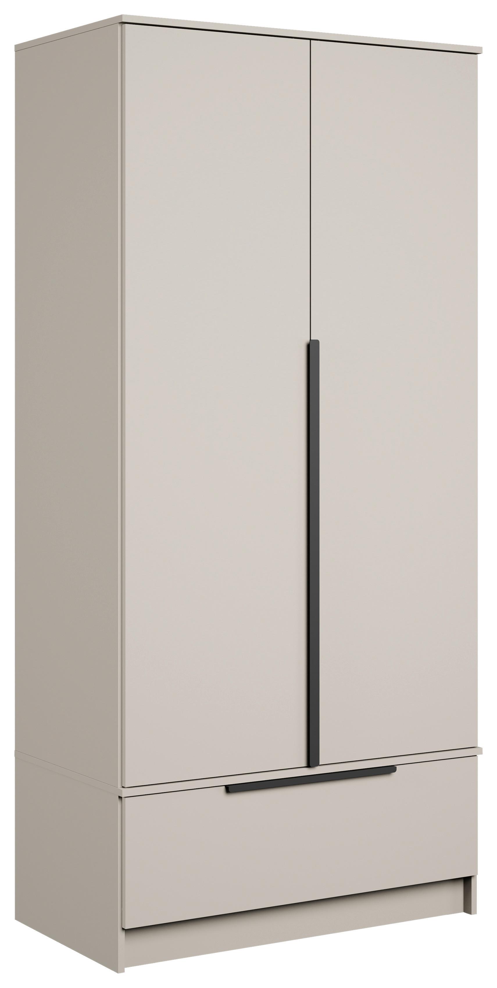 ŠATNÍ SKŘÍŇ SPIRIT - černá/kašmírová, Konvenční, kov/kompozitní dřevo (90,2/192,9/51cm) - MID.YOU