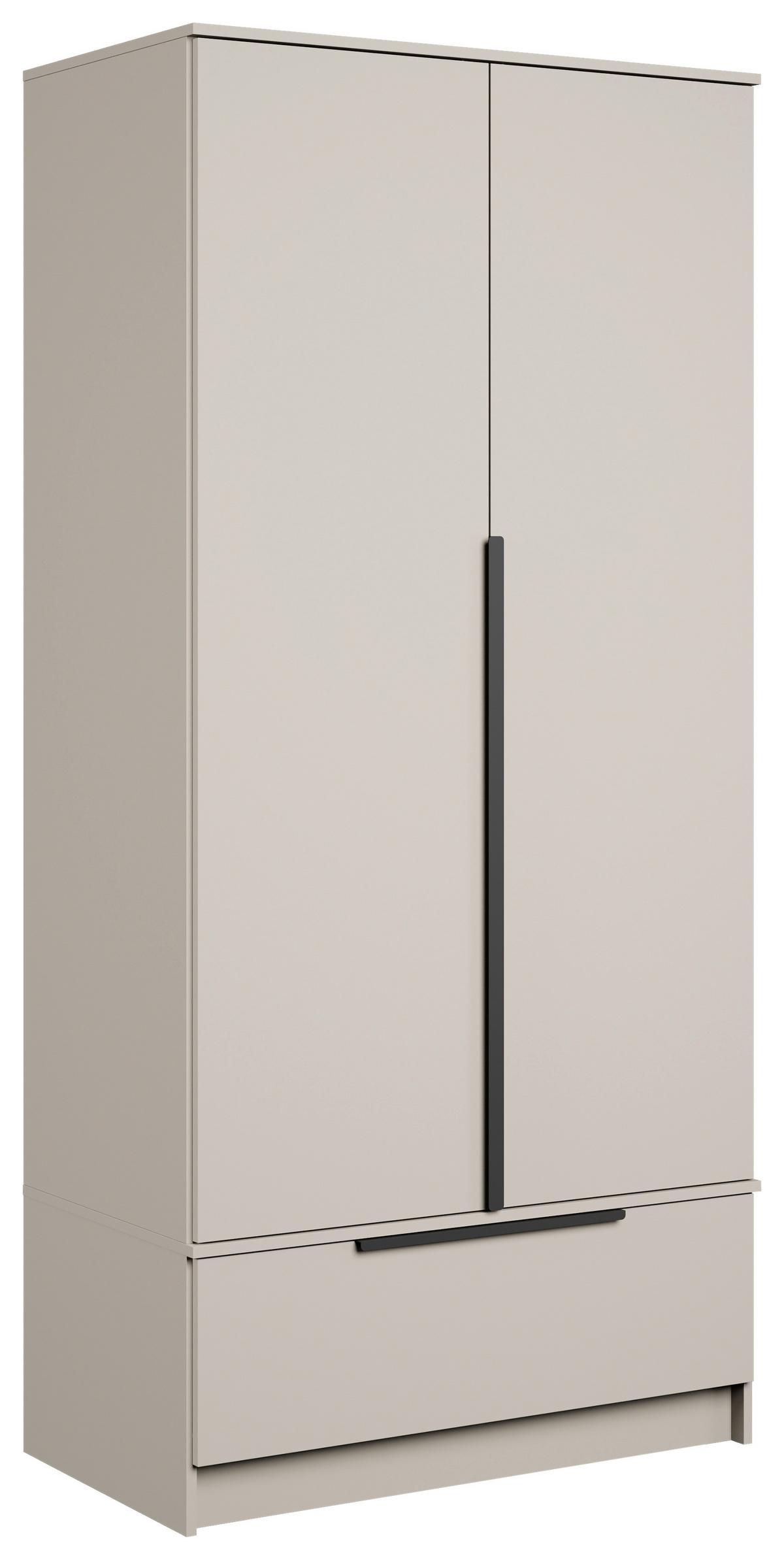 ŠATNÍ SKŘÍŇ SPIRIT - černá/kašmírová, Konvenční, kov/kompozitní dřevo (90,2/192,9/51cm) - P & B