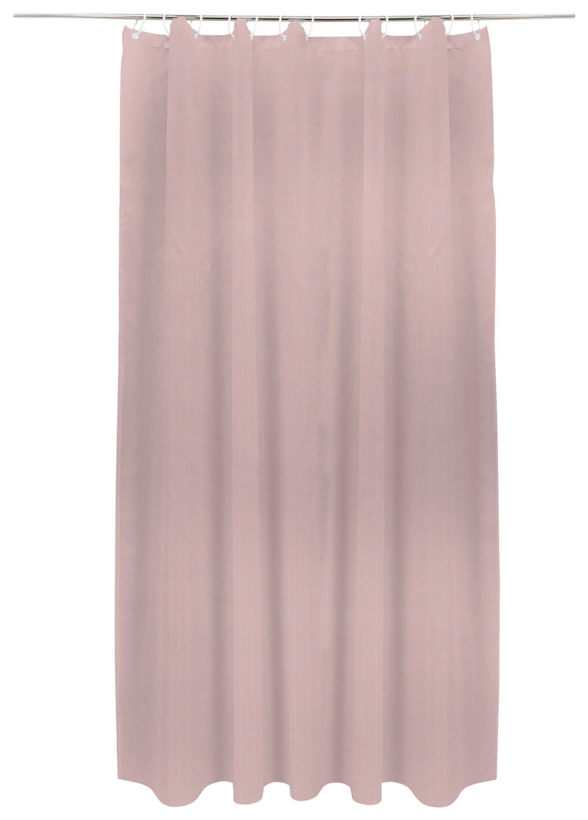 Zuhanyfüggöny Kb. 180/200cm - fáradtrózsaszín, Modern, textil (180/200cm) - Luca Bessoni