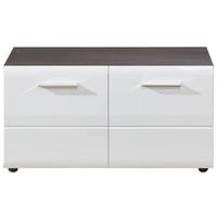 Garderobenbank Line Weiß B: 80 Cm - Schwarz/Weiß, MODERN, Holzwerkstoff (80/41/35cm) - MID.YOU