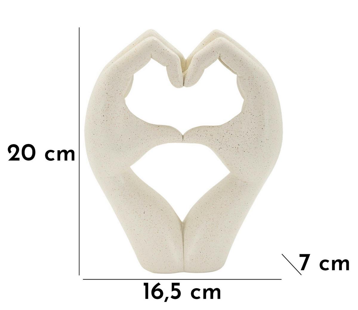 Skulptur Kunststoff, Cream - Basics, Kunststoff (16.5/20/7cm)