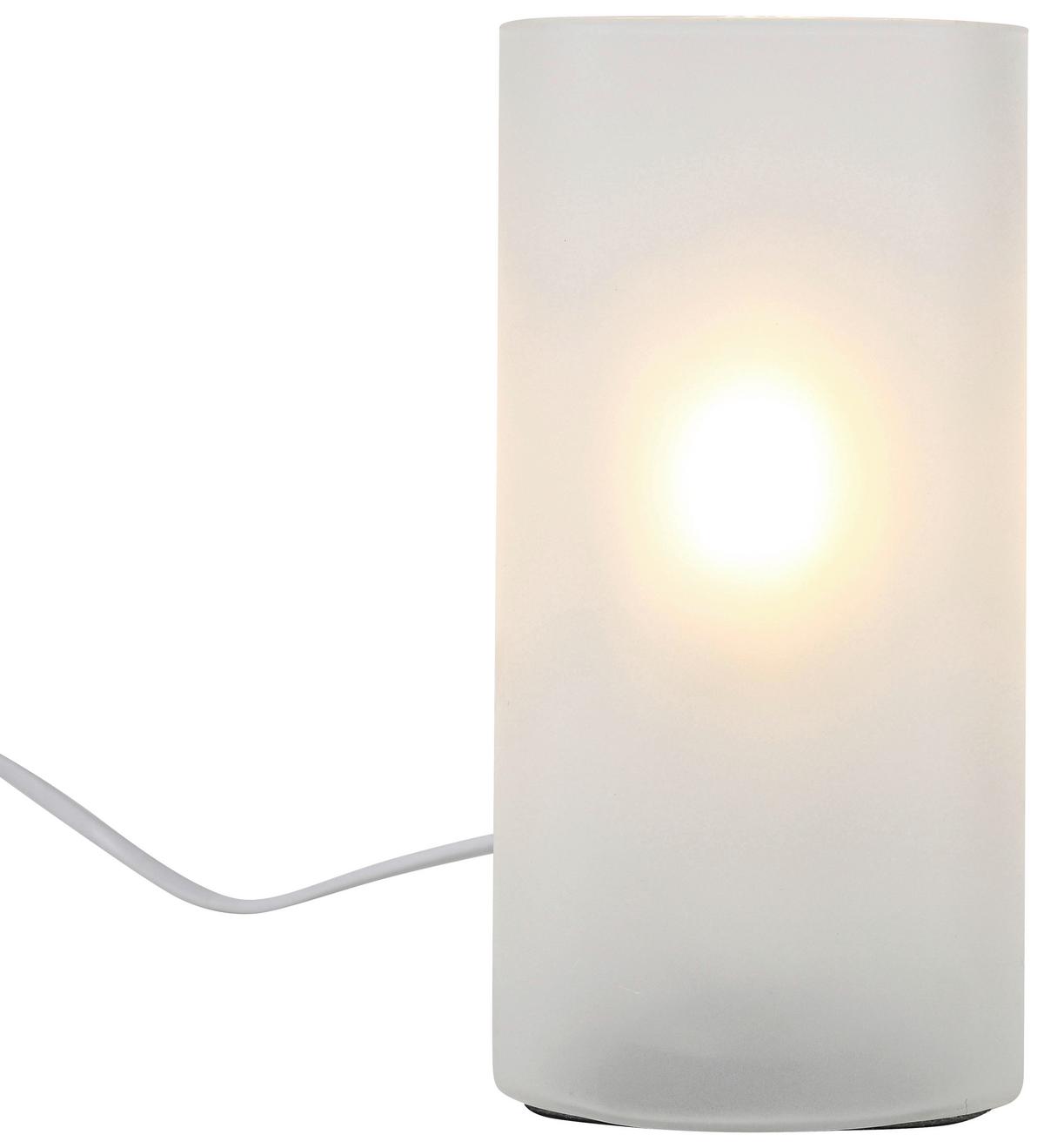 Tischleuchte Smoky - Weiß, LIFESTYLE, Glas/Kunststoff (10/10/20cm) - Luca Bessoni