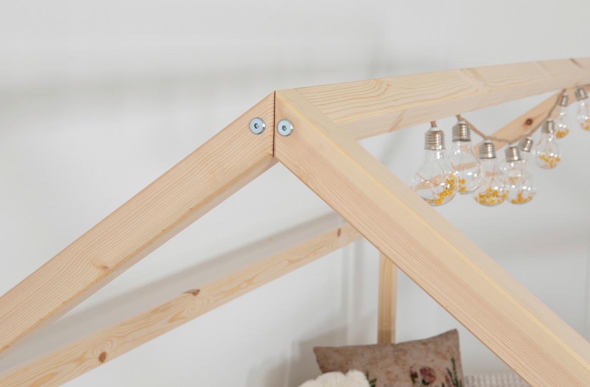 Hausbett 120x200 Cm Kiefer In Naturfarben Und Zusatzbett - Naturfarben, MODERN, Holz (120/200cm) - MID.YOU