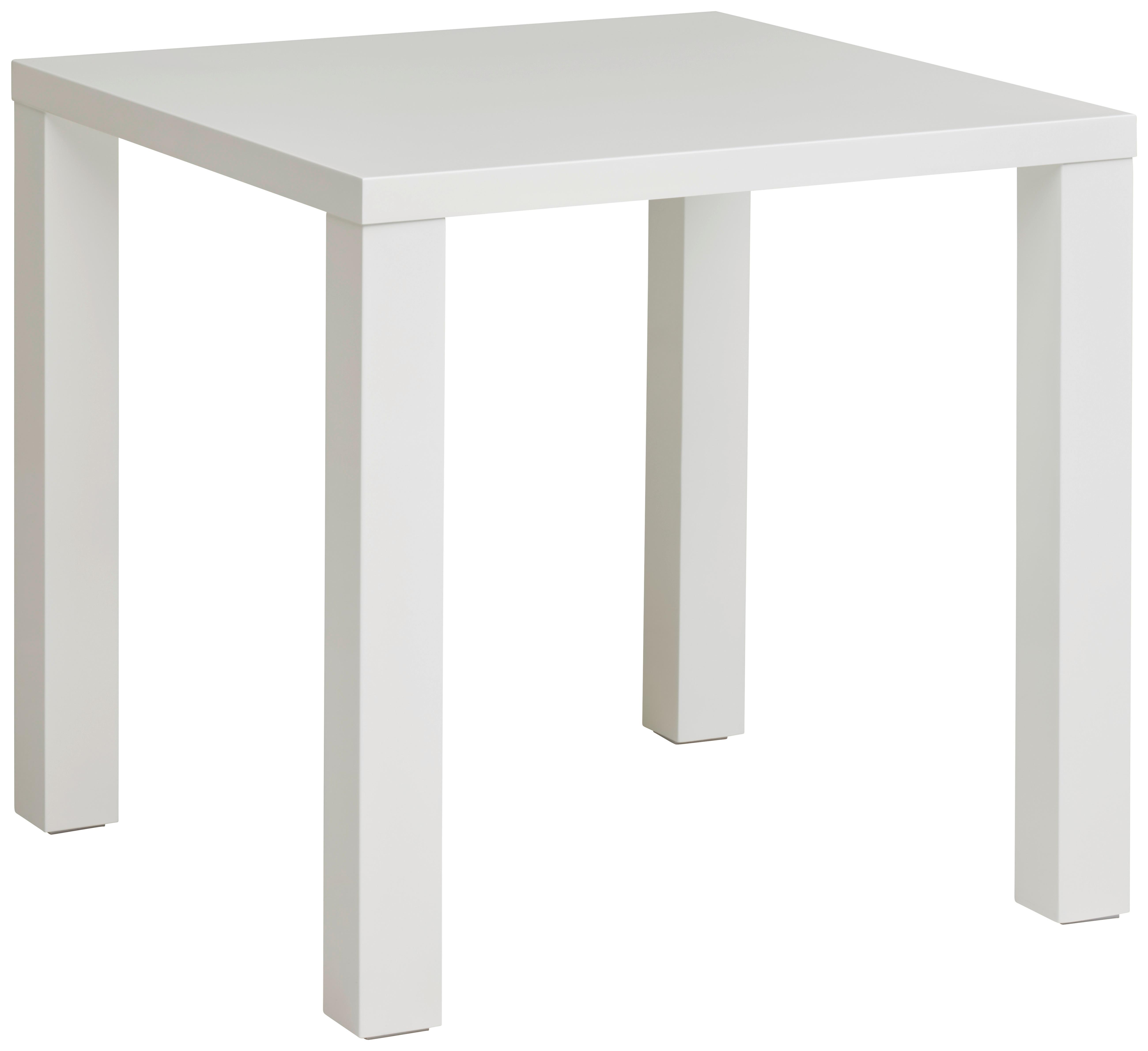 Esstisch Blake Hochglanz weiß, B: 80 cm - Weiß Hochglanz, KONVENTIONELL, Holzwerkstoff (80/80/75cm) - P & B