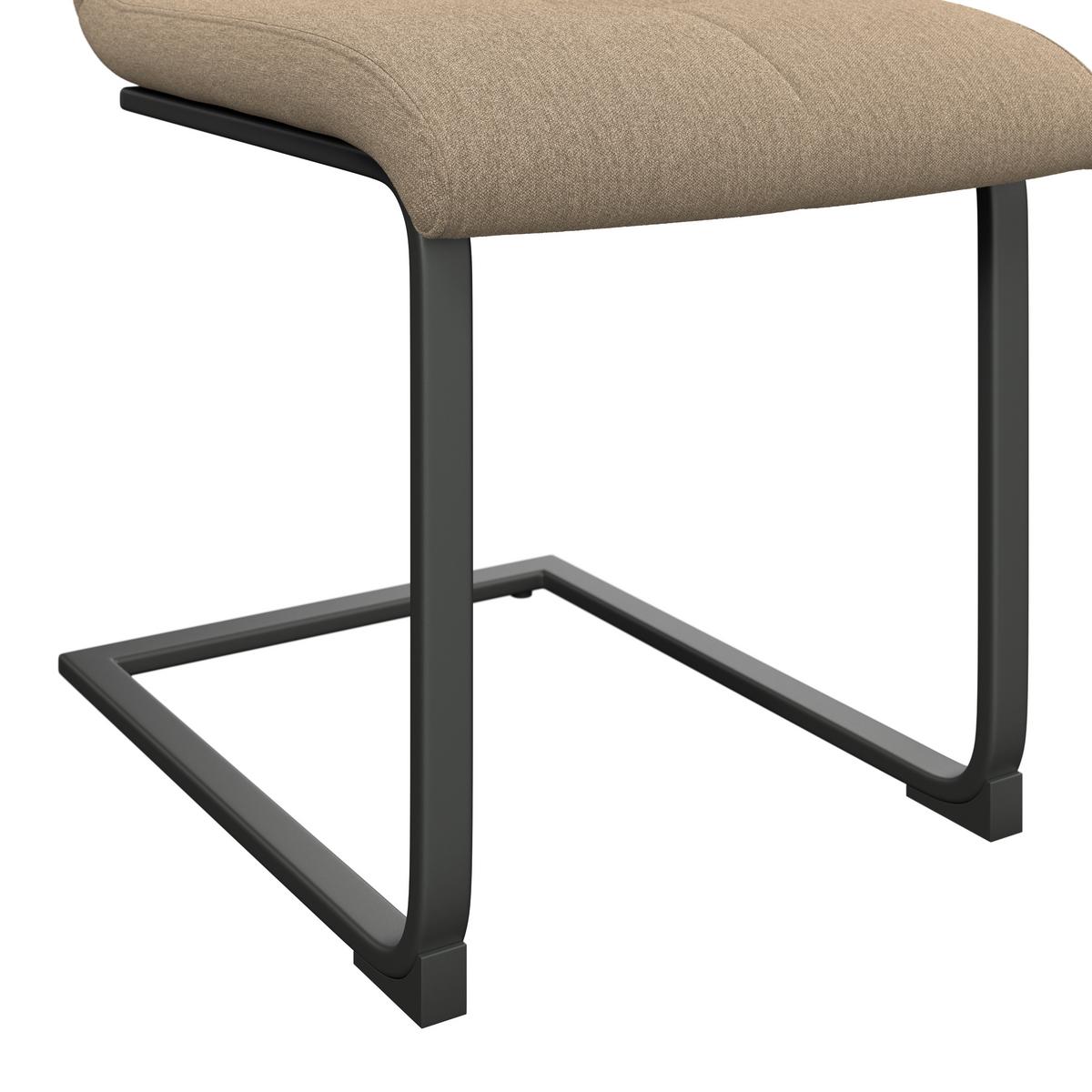 Schwingstuhl Tristan Webstoff beige, B: 41cm - Beige/Schwarz, MODERN, Holz/Textil (41/102/58cm) - James Wood