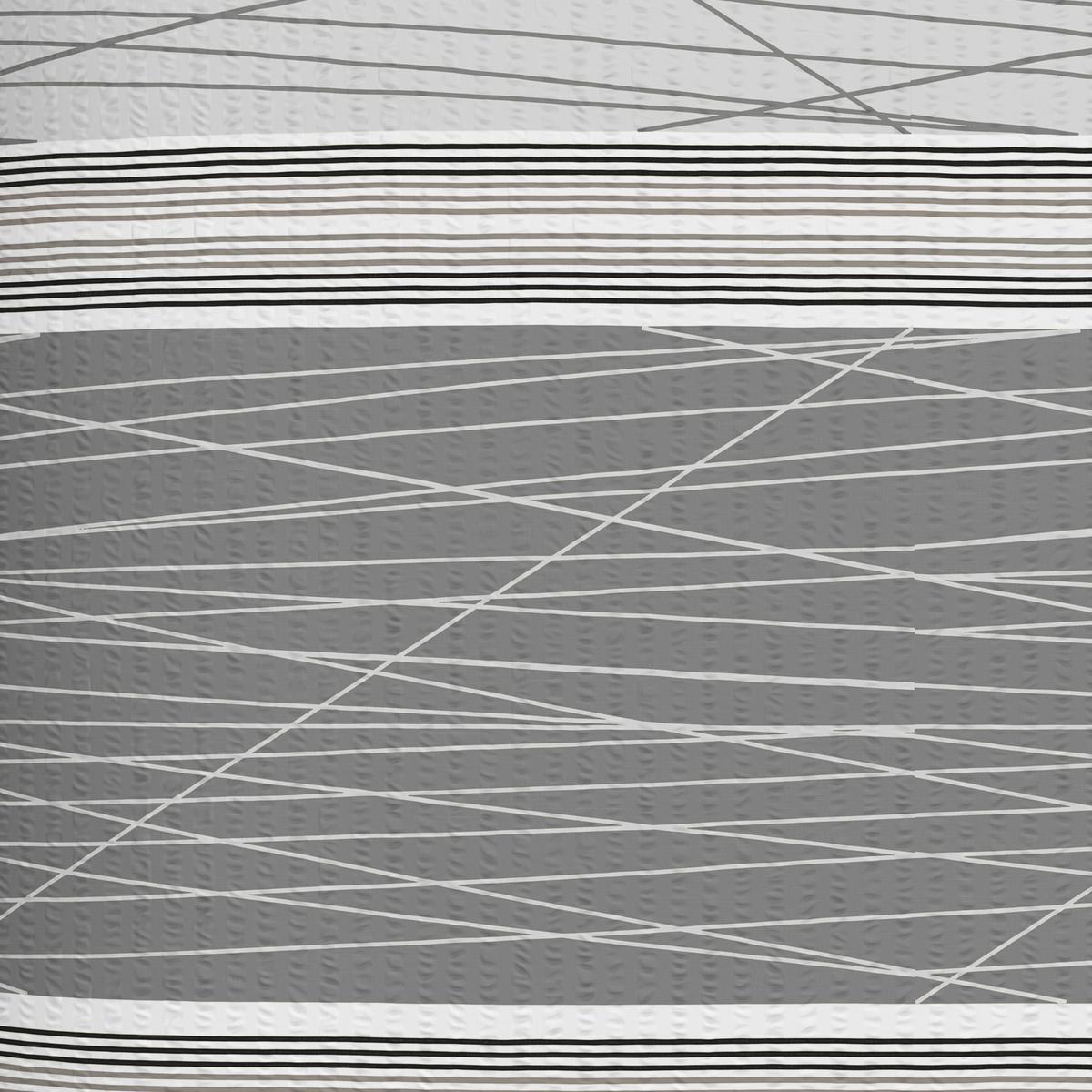 Seersucker Bettwäsche 140x200 Cm Emina Grau Streifen - Grau, MODERN, Textil (140/200cm) - Luca Bessoni