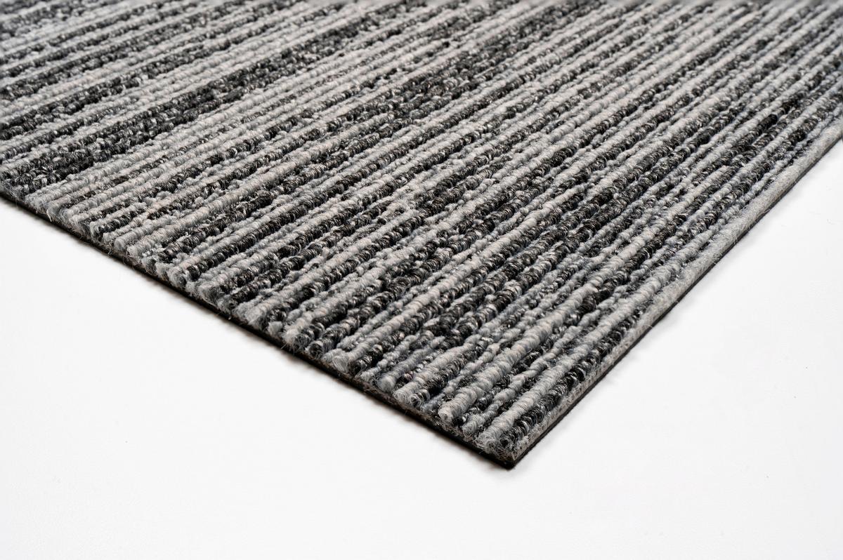 Teppichfliese Grau Ambition 50x50 cm Florhöhe 3 mm - Grau, Basics, Textil (50/50cm)