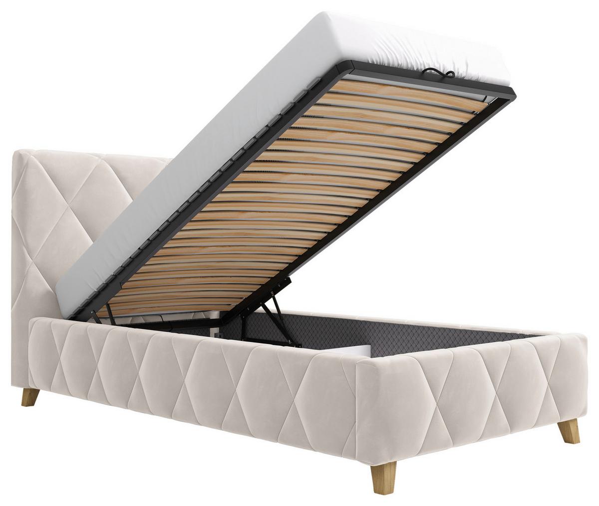 Polsterbett Trivio 100x200 Cm Creme - Creme, MODERN, Holz/Holzwerkstoff (100/200cm) - MID.YOU