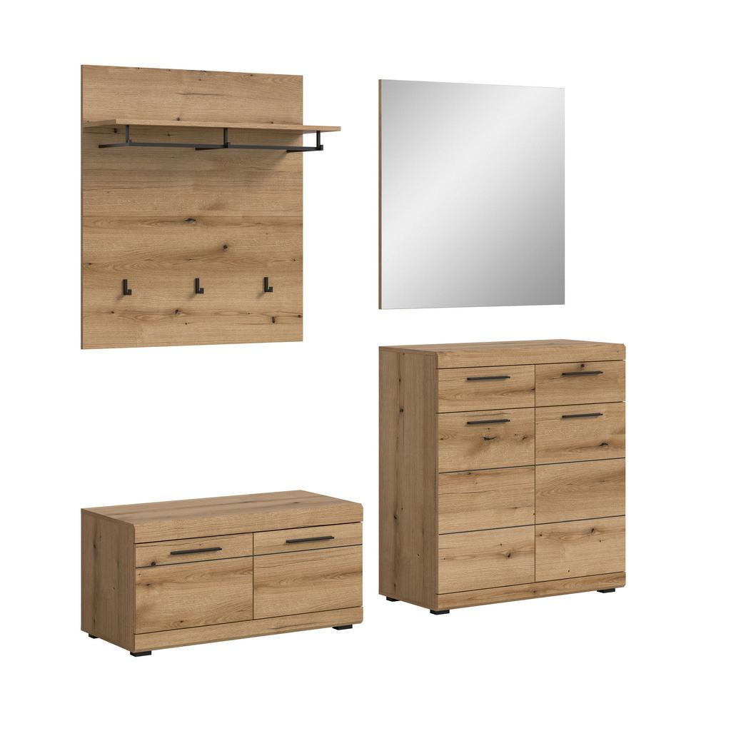 Garderobe Scout 4-Teilig Eiche Dunkel B: 195 cm
