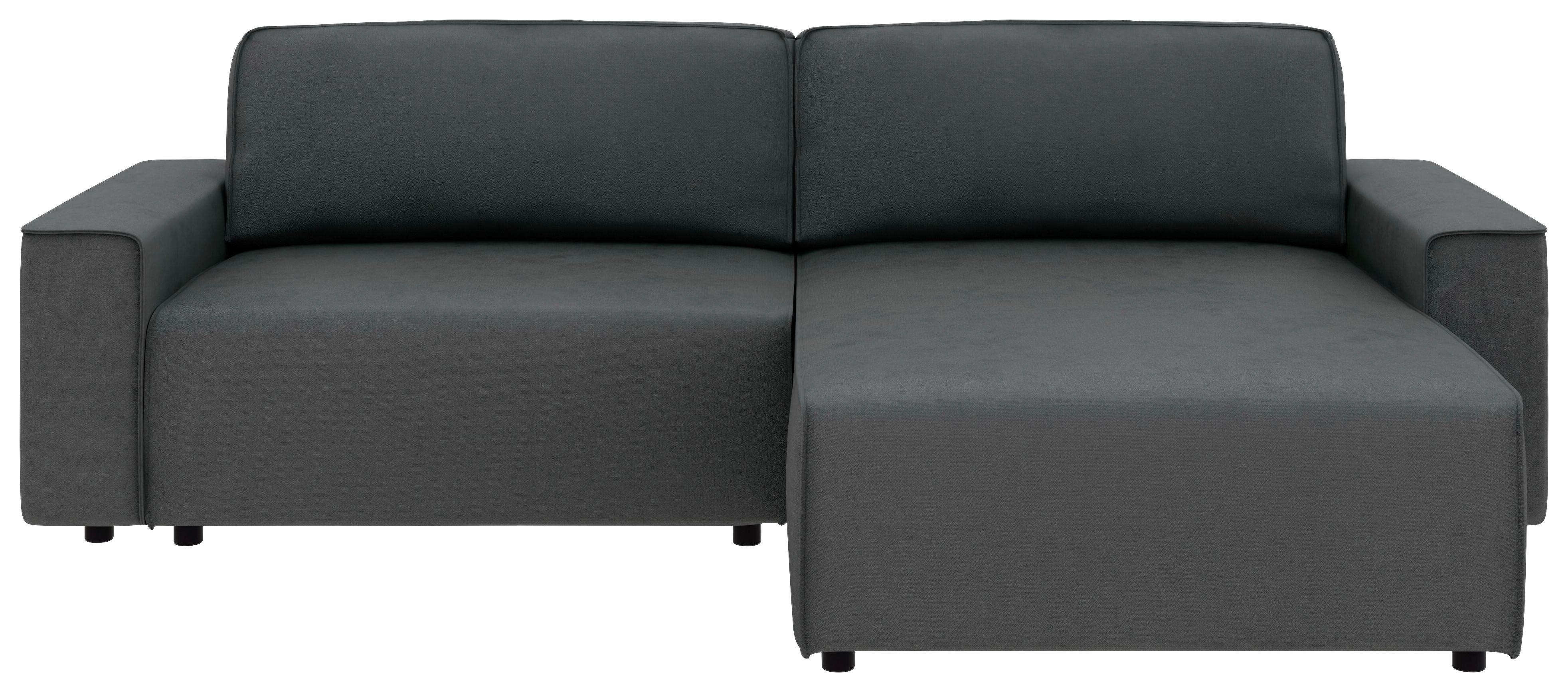 Ecksofa Chance Anthrazit S: 265x164 cm - Anthrazit/Schwarz, MODERN, Textil (265/164cm) - Trendmanufaktur
