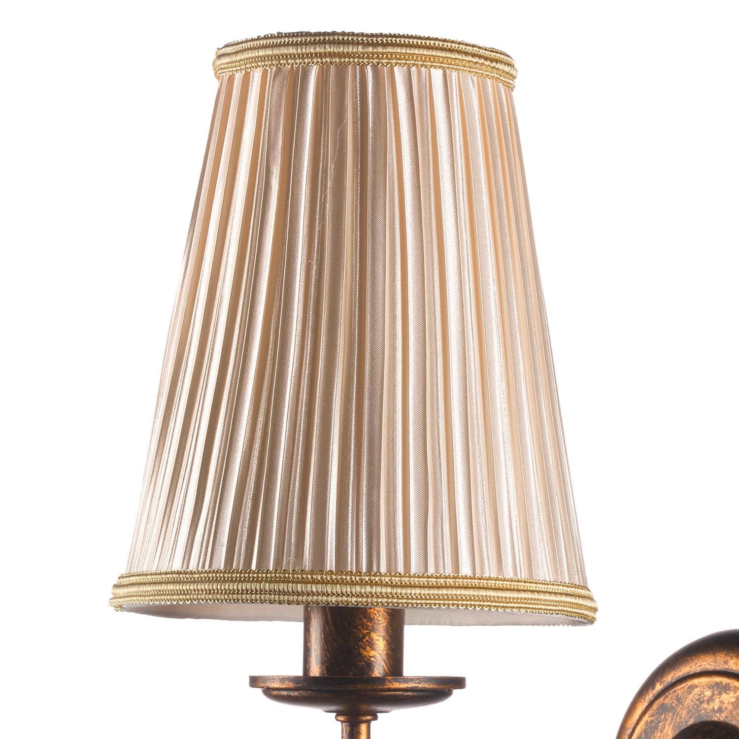 Wandleuchte Delia Cognac L: 15 cm 6w - Cognac, KONVENTIONELL, Glas/Textil (15/30/36cm)
