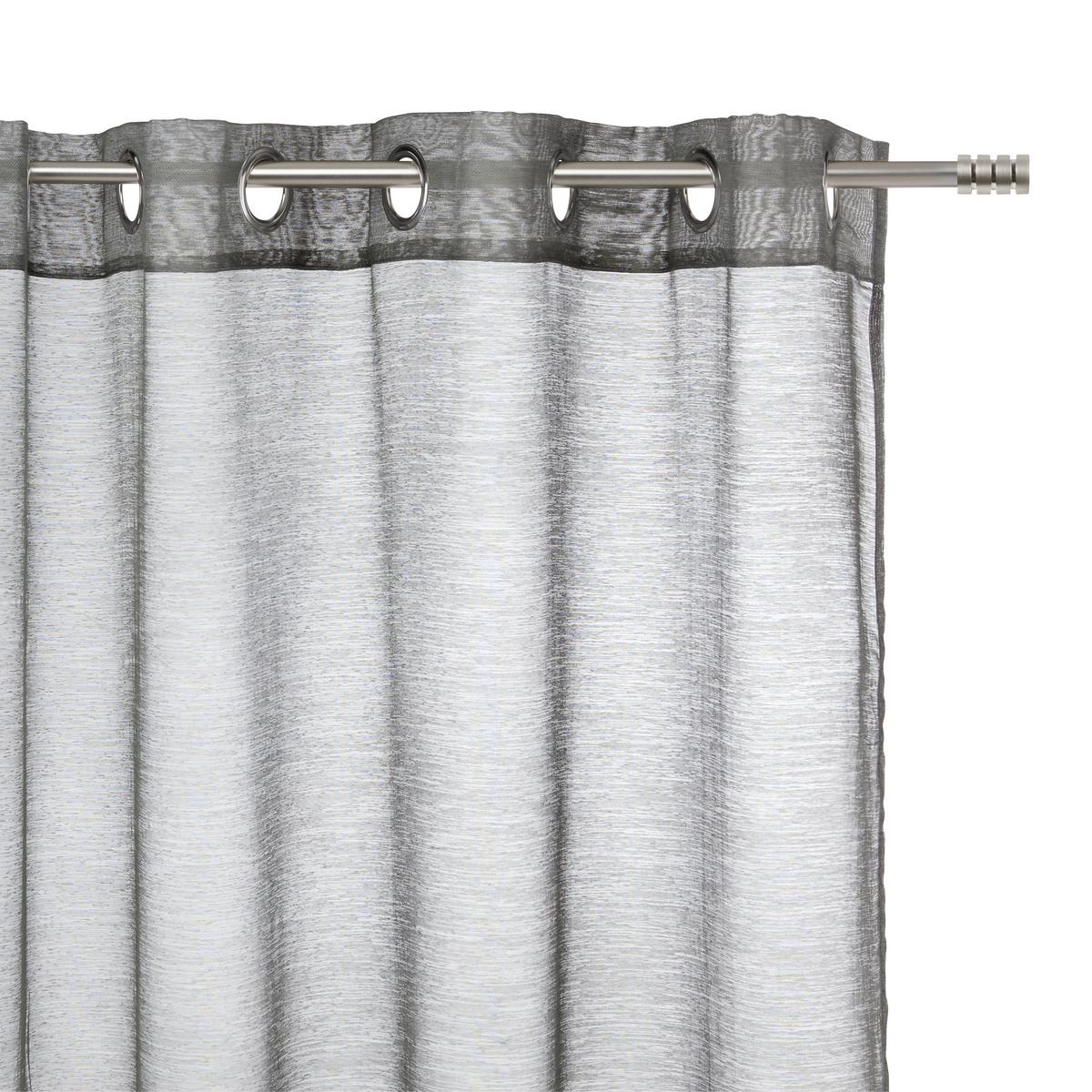 ZÁVĚS S OČKY DOLLY, 140/245 cm - šedá/antracitová, textil (140/245cm) - Modern Living