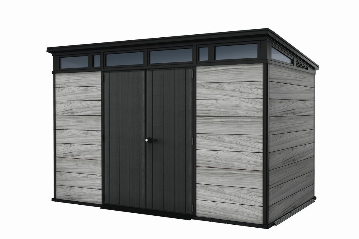 ZAHRADNÍ DOMEK DECO PENT - šedá, Moderní, plast