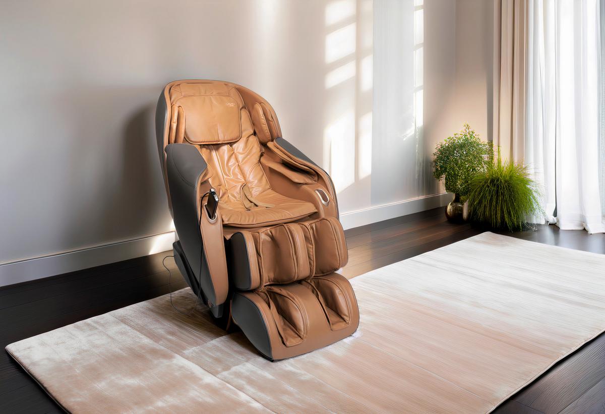 MASSAGESESSEL Braun/Grau B: 76cm - Braun/Grau, Basics, Kunststoff/Textil (76/113/155-168cm) - iRest