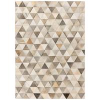 Lederteppich Ravi 200 - Grau, KONVENTIONELL, Leder (160/230cm) - Kayoom