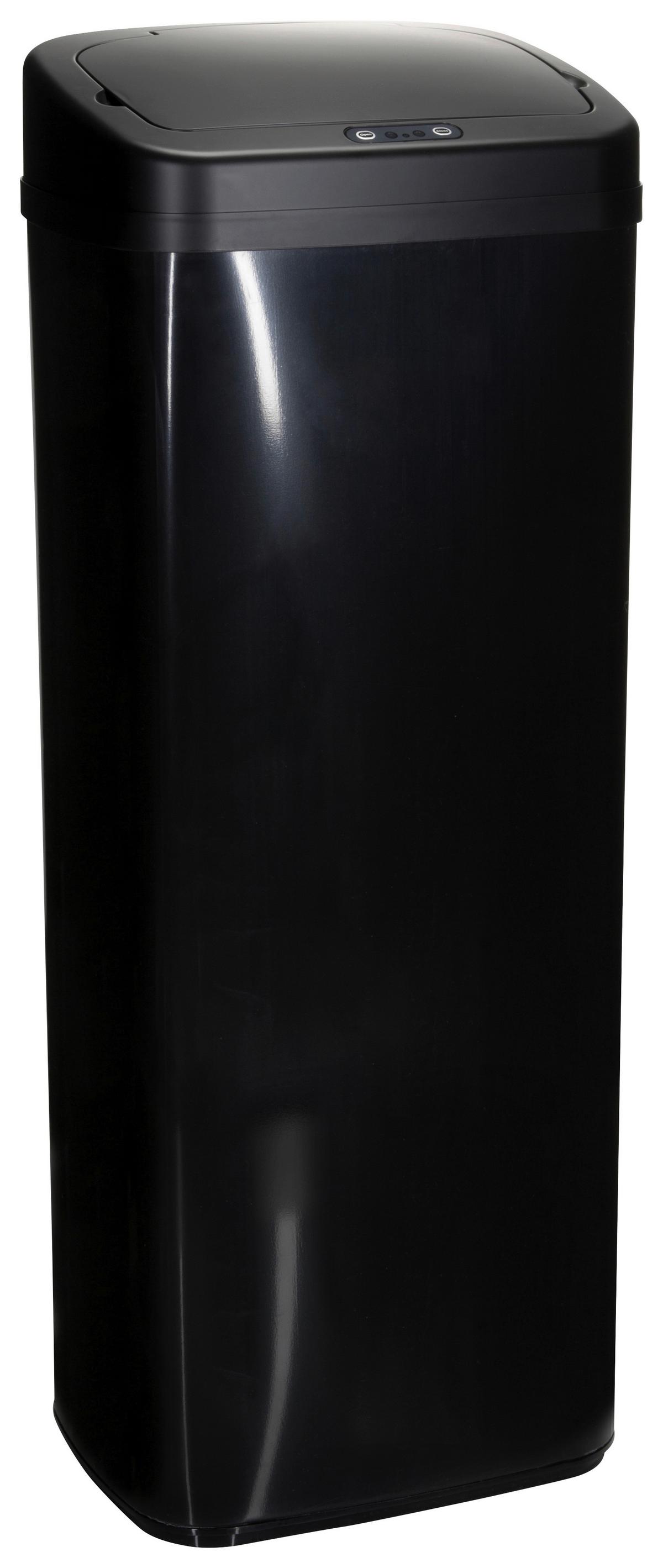 Abfallsammler Clean V Schwarz - Schwarz Hochglanz/Schwarz, MODERN, Kunststoff/Metall (32/84/24cm) - MID.YOU