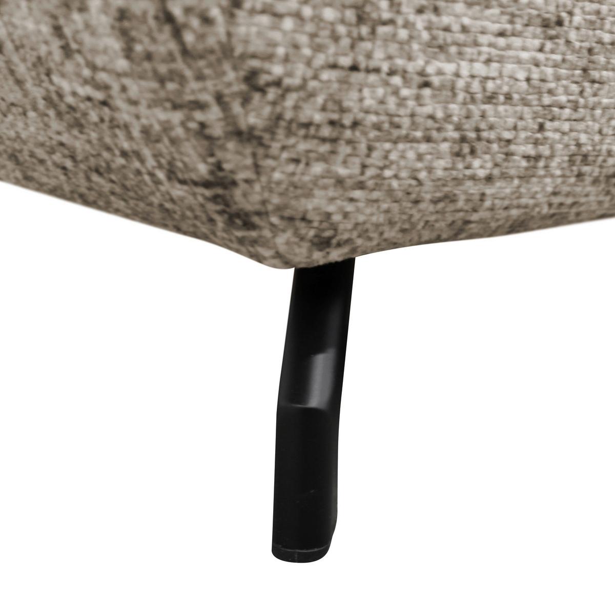 Ecksofa Imo Hellbraun 274x201 Cm - Hellbraun/Schwarz, Design, Textil (274/201cm) - MID.YOU