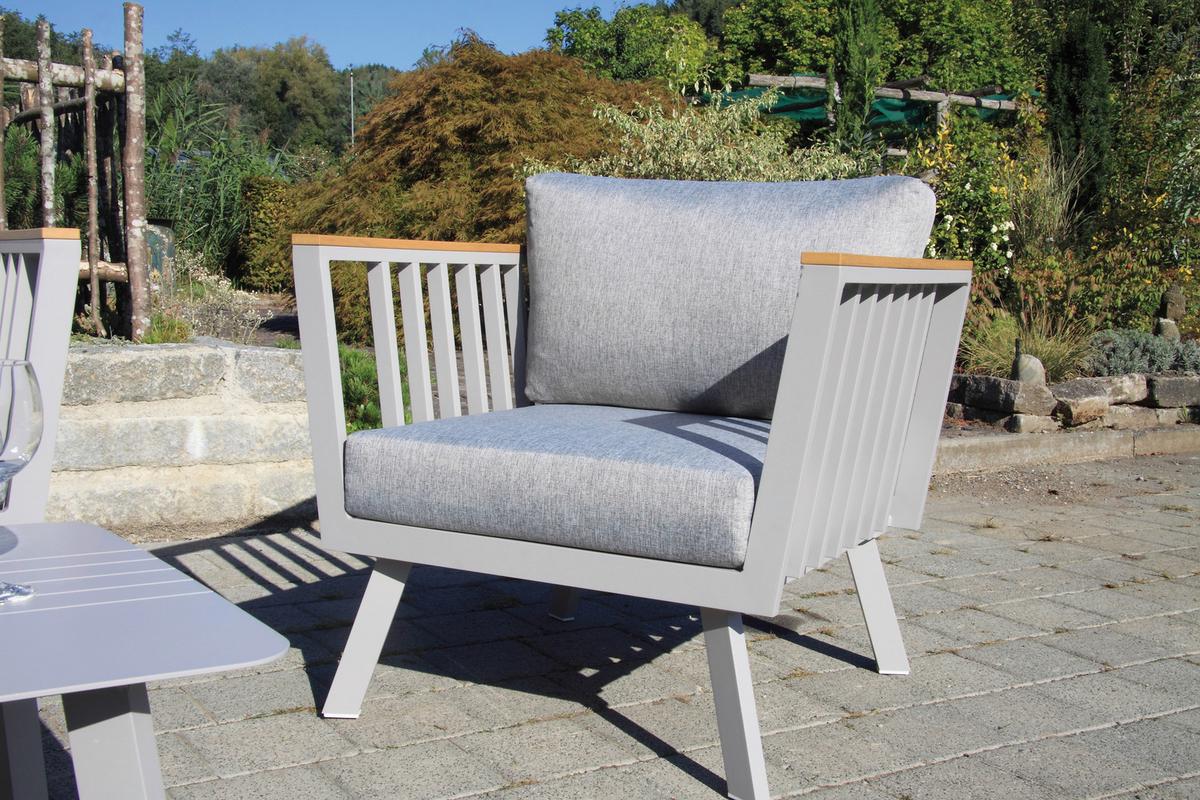 Loungegarnitur Gondola - Taupe/Grau, MODERN, Kunststoff/Textil (175/70/72cm) - Acamp