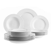 Tafelservice Arlona Weiß 18-Teilig - Weiß, Basics, Keramik - Mäser