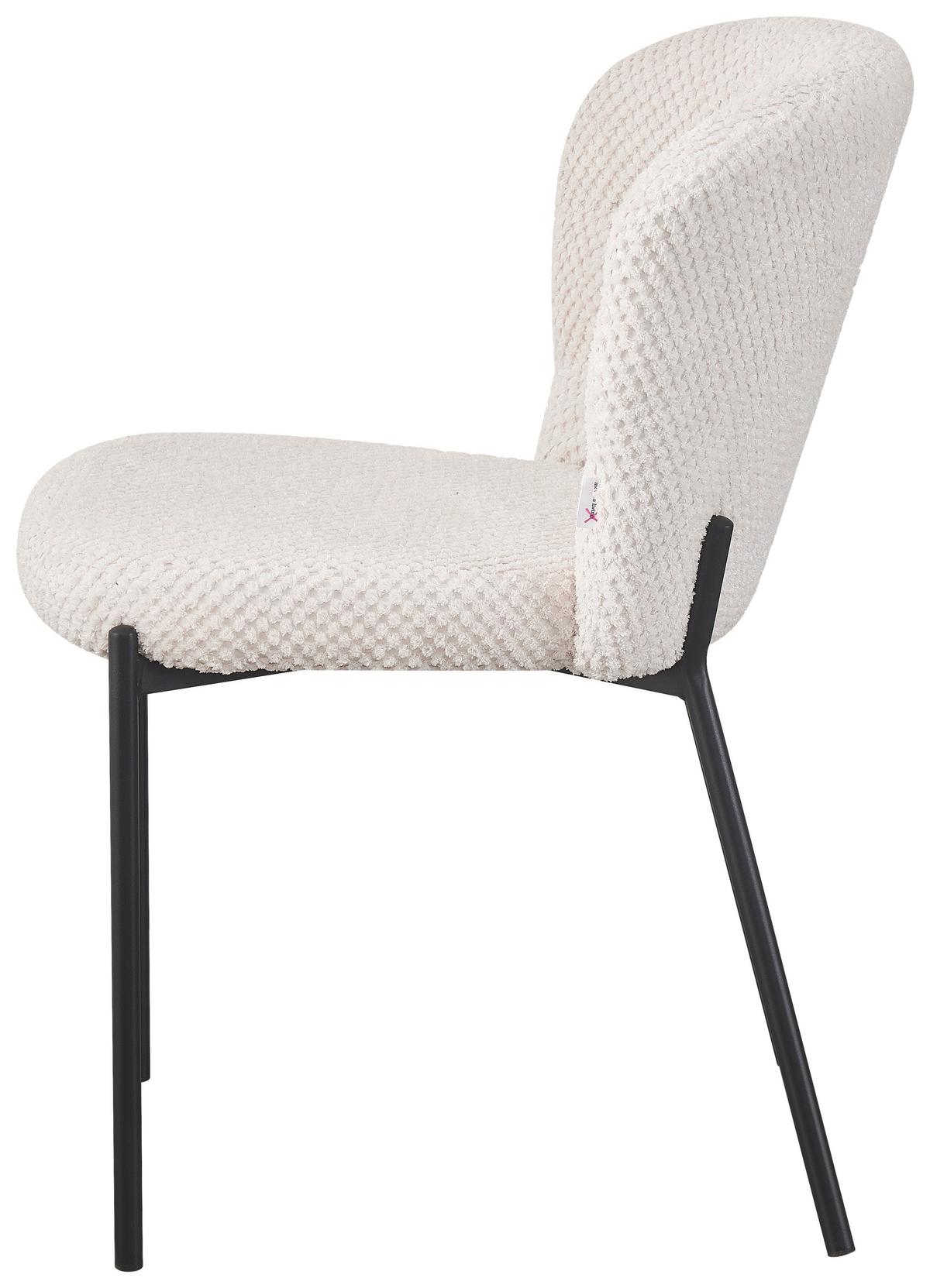 Židle EMILY béžová - černá/béžová, Lifestyle, kov/dřevo (55/79/59cm) - Mömax