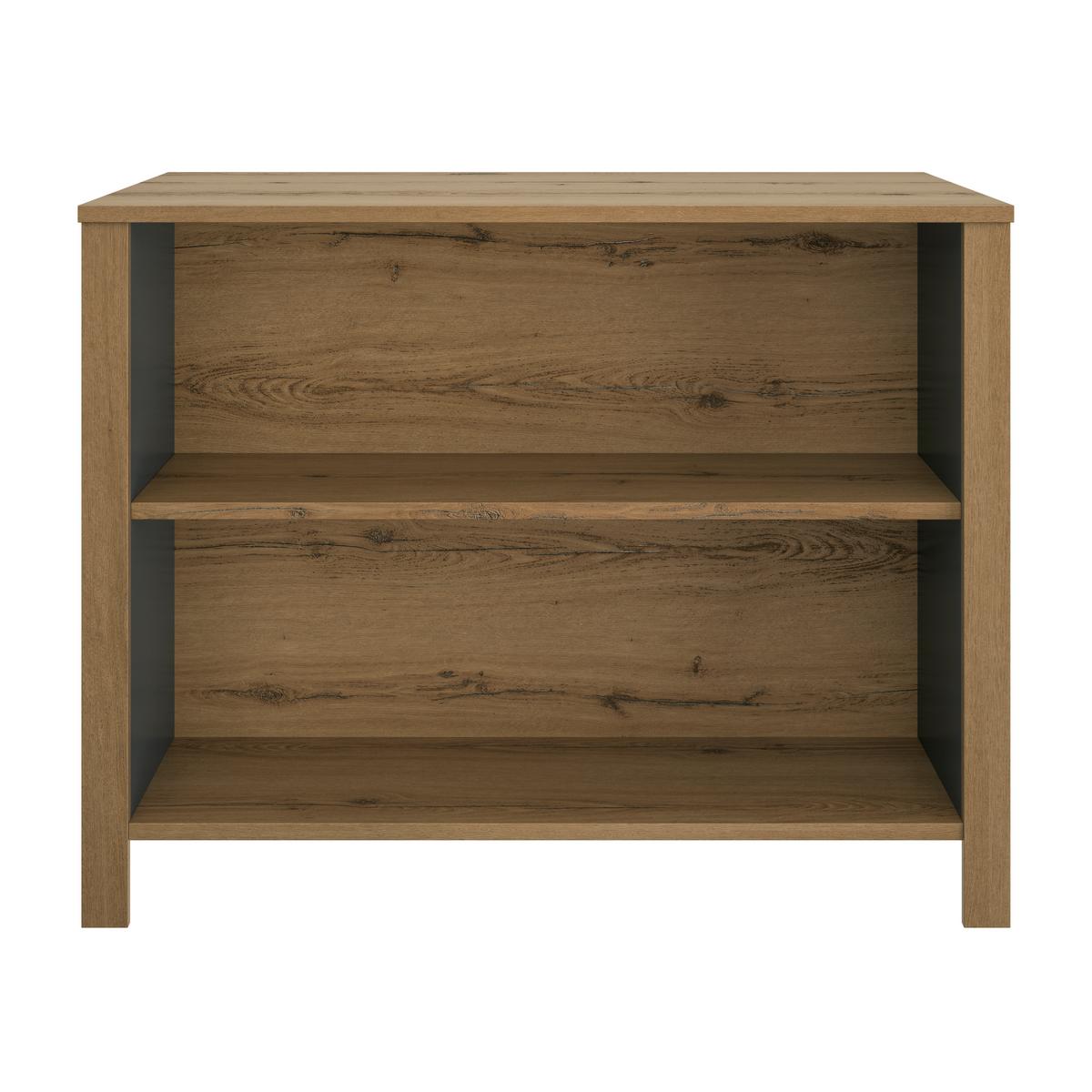 Kücheninsel Eden Eiche Dekor Helvezia, B: 120cm - Eichefarben/Schwarz, Basics, Holzwerkstoff (120/93/65cm) - MID.YOU