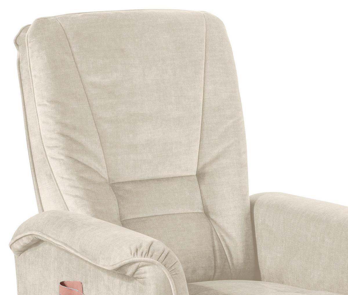 Fernsehsessel Harry Beige B: 77 cm - Beige/Schwarz, Design, Textil (77/107/88cm) - Livetastic