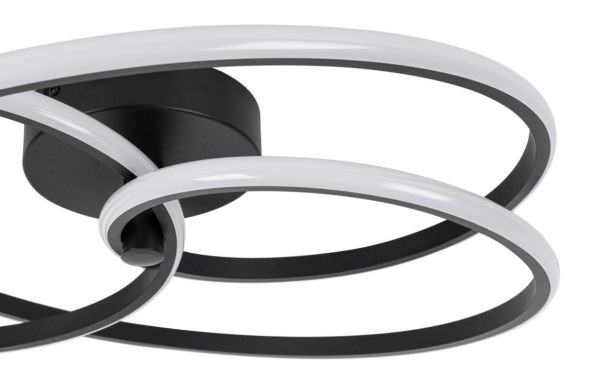 STROPNÍ LED SVÍTIDLO MOFER - černá, Moderní, kov/plast (50/13cm) - Premium Living