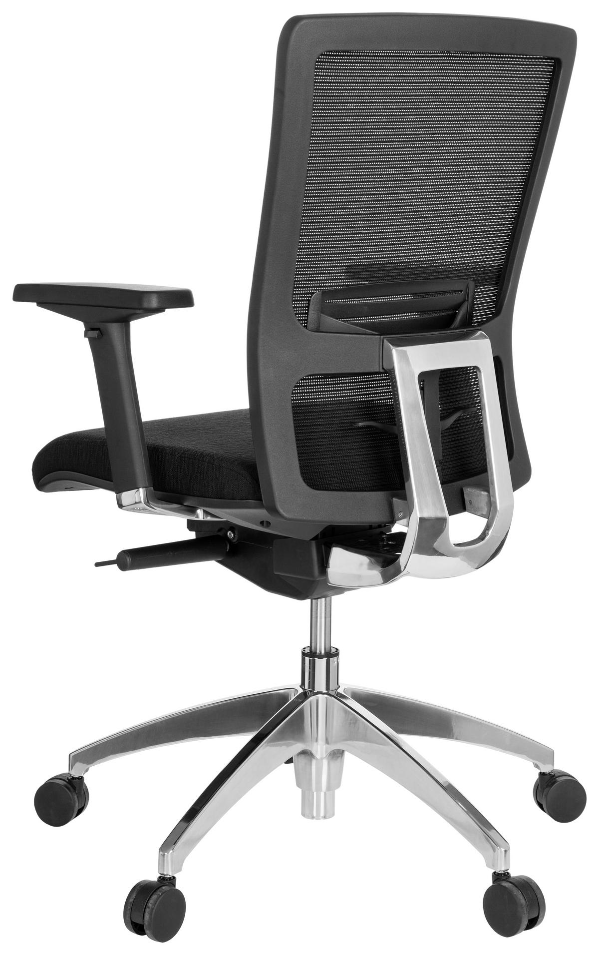 Drehstuhl Astra Base Schwarz - Alufarben/Schwarz, MODERN, Kunststoff/Textil (57/113/52cm) - MID.YOU