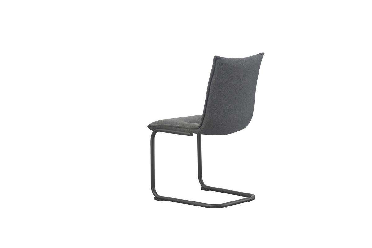 Schwingstuhl-Set Sonja Anthrazit B: 46 cm - Anthrazit/Schwarz, MODERN, Textil/Metall (46/89/57cm) - MID.YOU