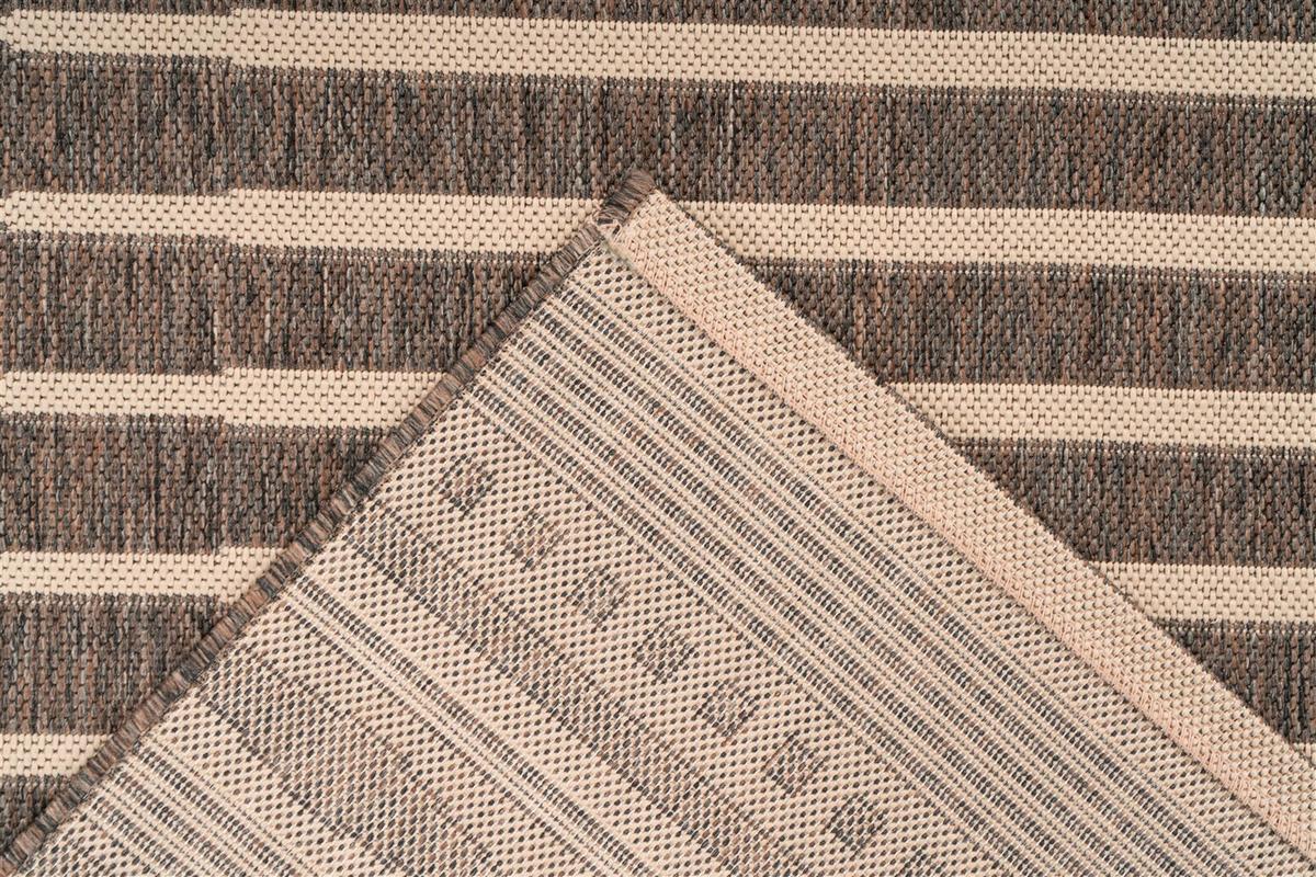 Flachwebteppich Splash 225 Braun/Creme, 120x170 cm - Creme/Braun, KONVENTIONELL, Textil (160/230cm)