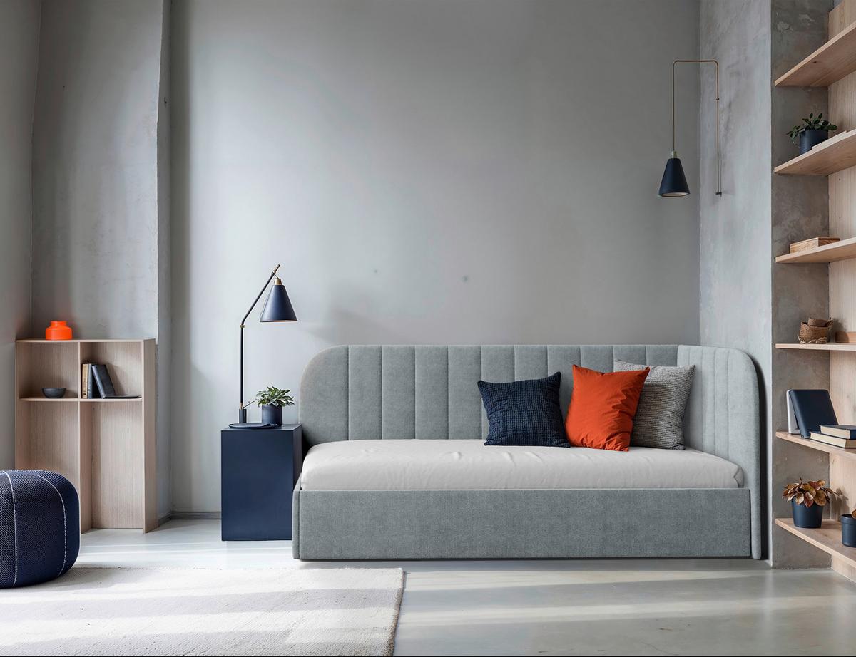 Polsterbett Millow Rechts Minttürkis Lf: 90x200 Cm - Schwarz/Minttürkis, MODERN, Holz/Holzwerkstoff (90/200cm) - MID.YOU